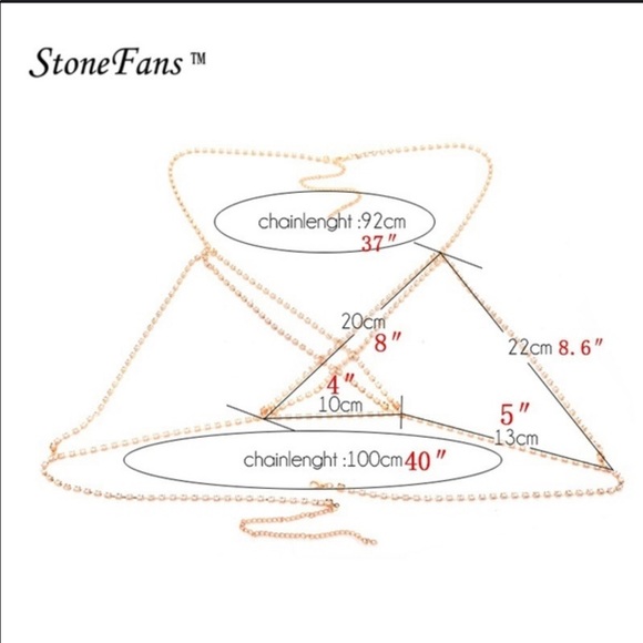 Crystal Rhinestone Bra Harness - Picture 2 of 5
